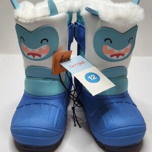 Cat & Jack Boys Winter Snow Boots Size 12 Frankie Yeti Waterproof Outdoors New